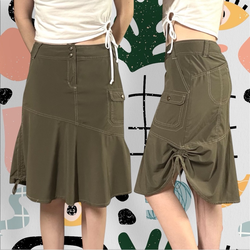 Athleta | Y2K Adjustable Ruched Side Utility Cargo Skirt